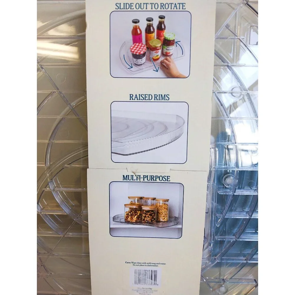 360 Rotating Fridge Tray Organizer, Refrigerator Lazy Susan